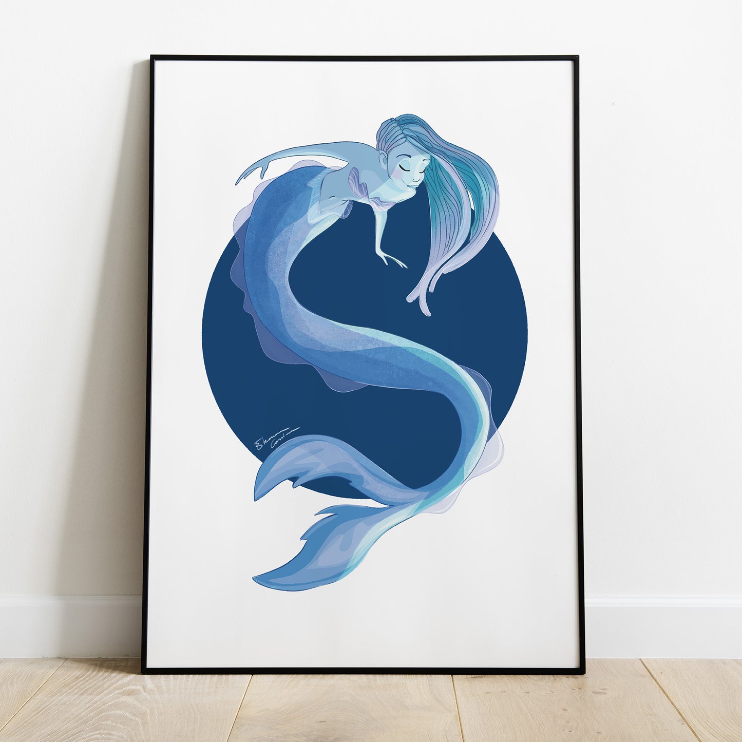 Poster Water Dragon Mermaid