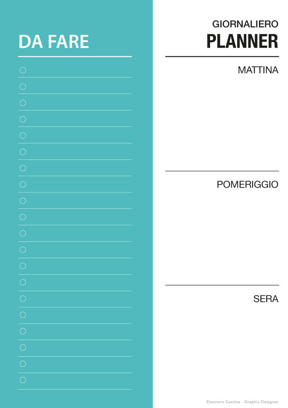TO DO LIST GIORNALIERA #1